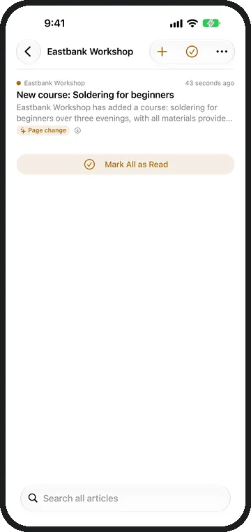 Watch any page for changes
