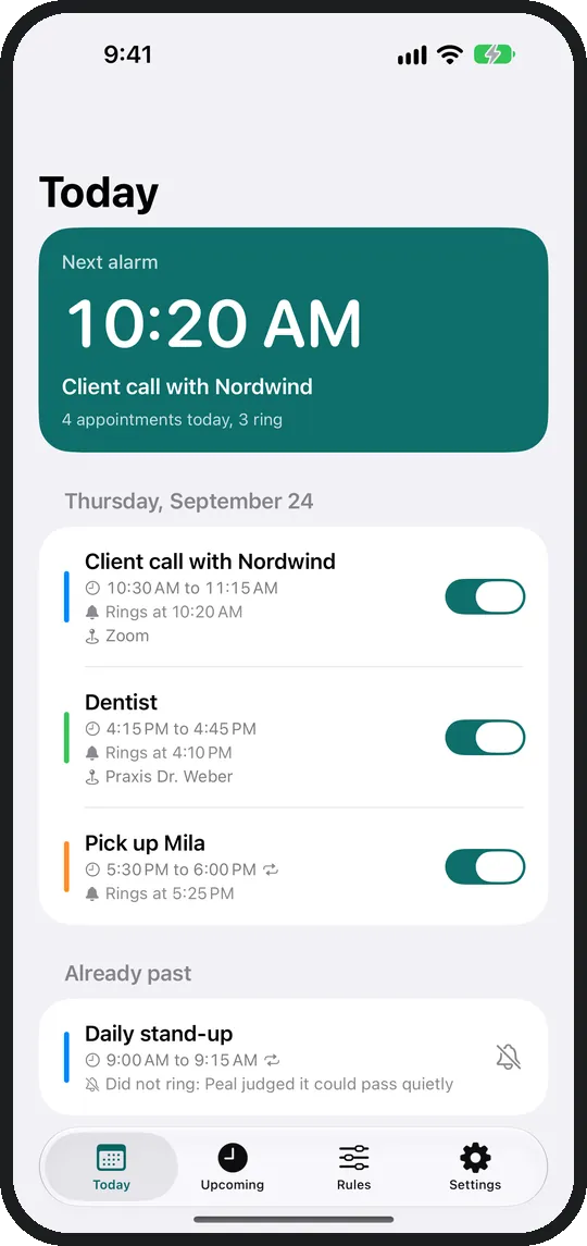 No appointment slips past